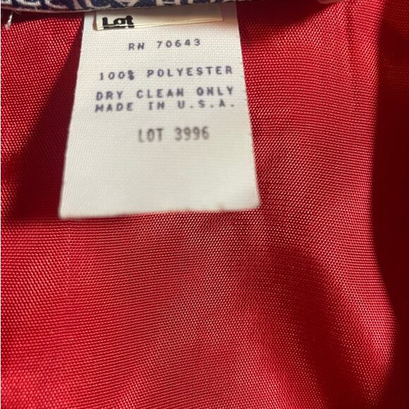 Vintage Jessica Howard Women Velvet Dress 14 Red Square Neck Classic Glam Party - Picture 13 of 14